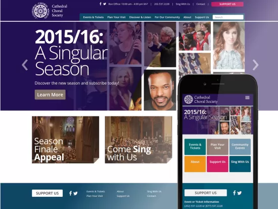 cathedralchoralsociety.org homepage