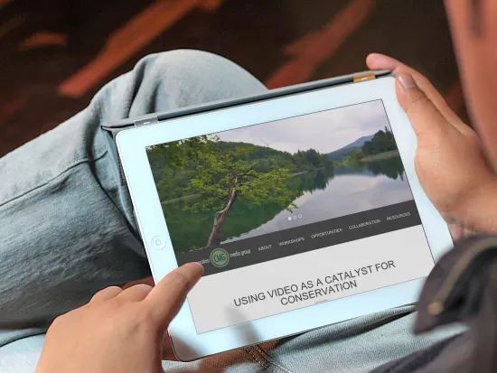 conservationmediagroup.org displayed on an iPad
