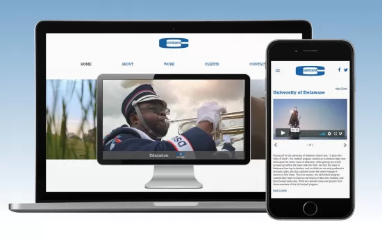 cntnt.tv website shown on two devices