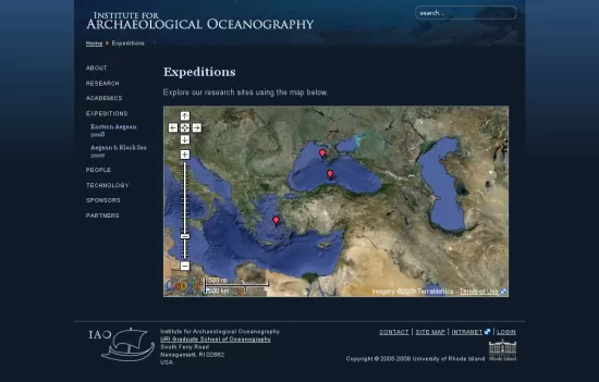 Institute for Archaeological Oceanography expeditions page